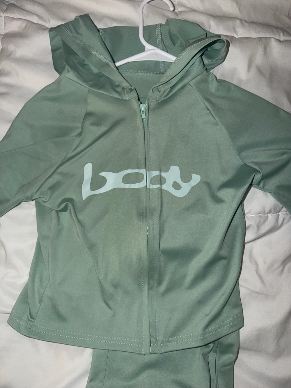 Mint Hooded Zip-Up Sweatshirt by Body